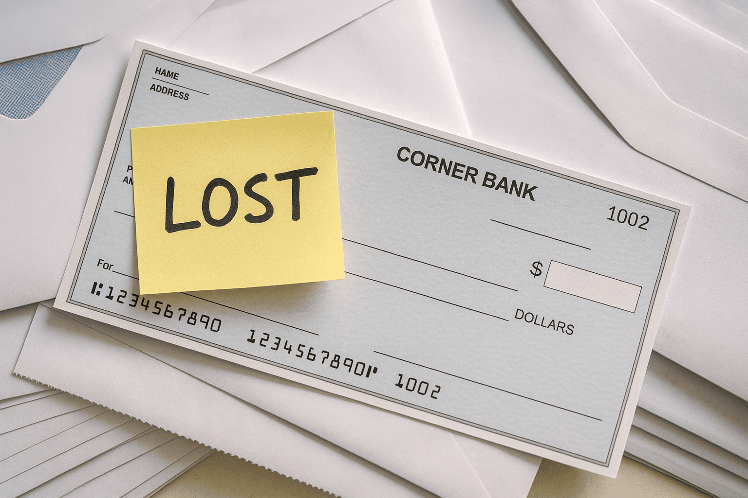 Bank-mailed check never arrived? Do this next