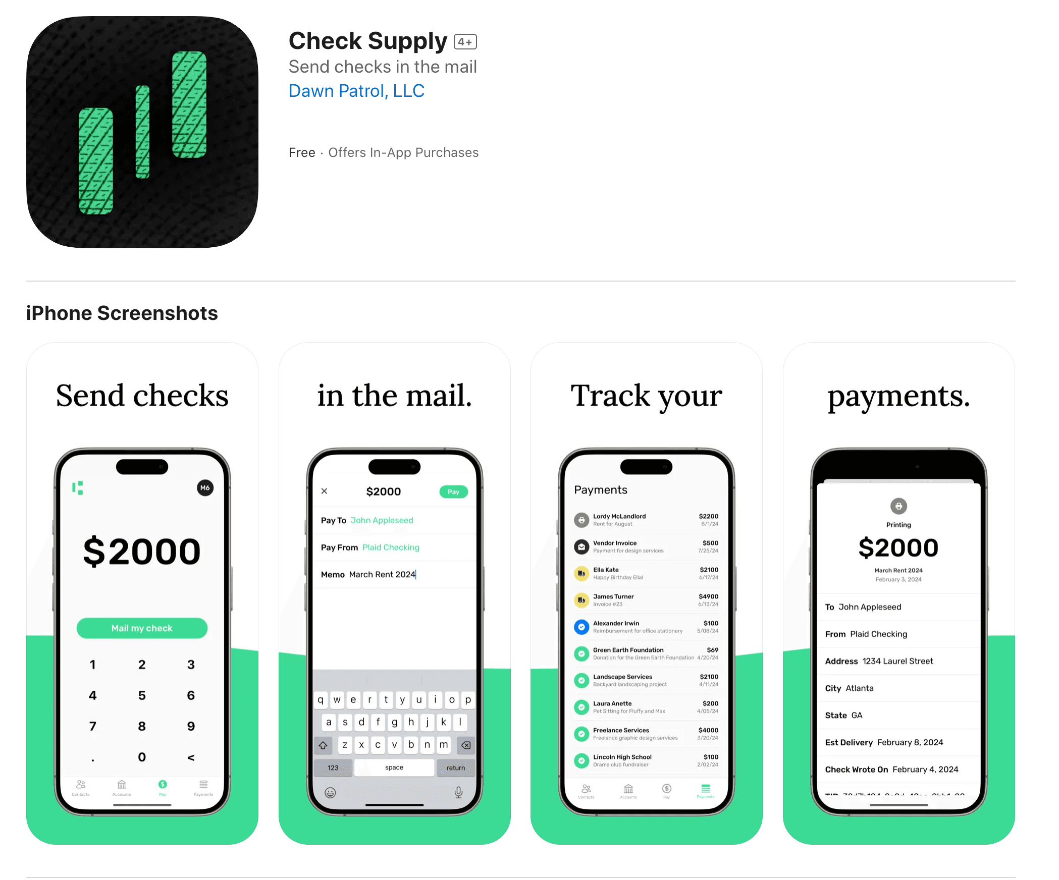 Download Check Supply from the App Store
