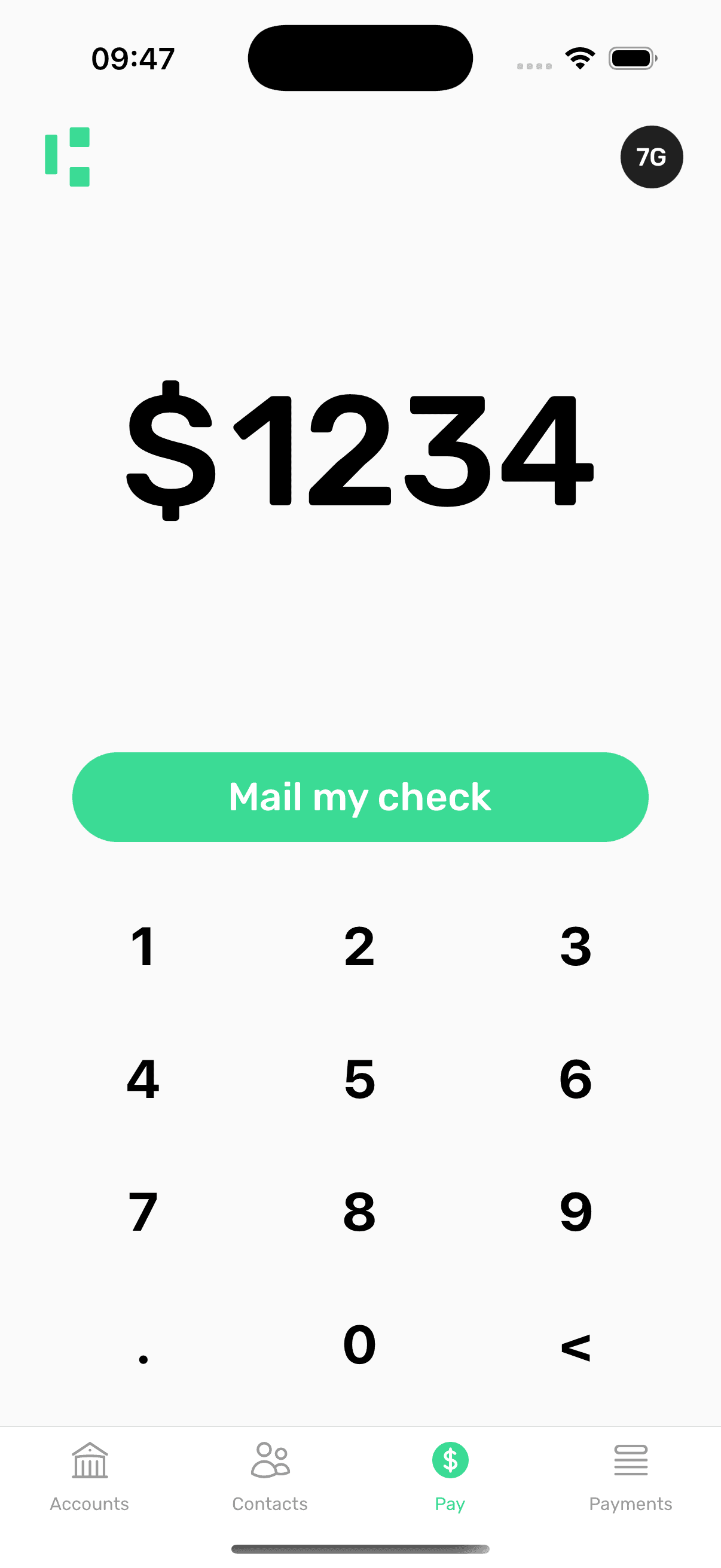 Enter the check amount in the Check Supply iOS app