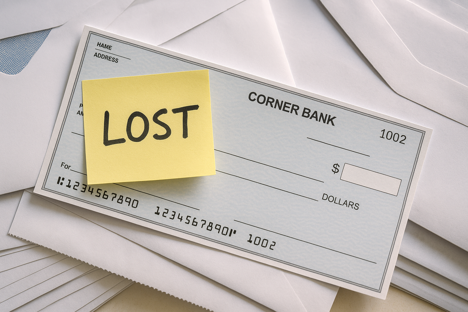 Check Lost Bank-mailed check never arrived? Do this next